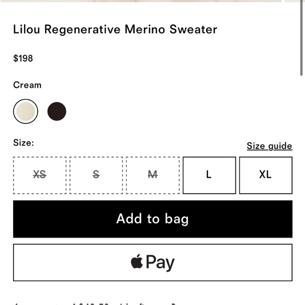 NWT • Reformation Lilou Regenerative Wool Sweater - Picture 4 of 9
